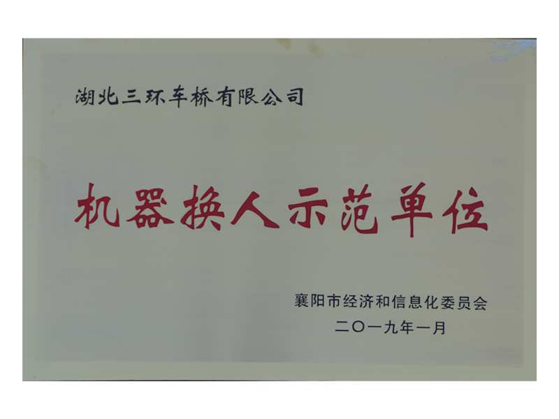 襄陽市機(jī)器換人示范單位