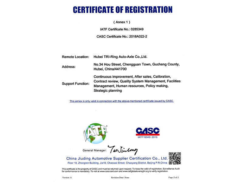 CERTIFICATE OF REGISTRATION
