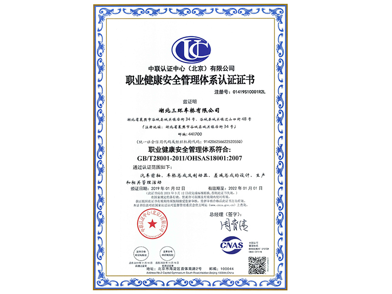 職業(yè)健康安全管理體系中文